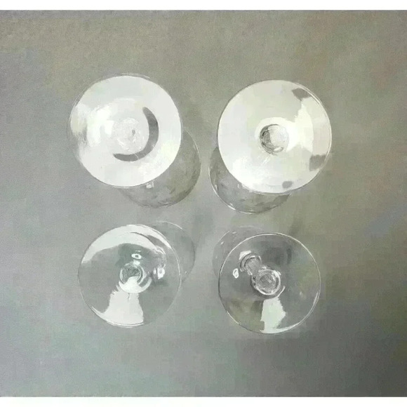 Vintage Libbey Rock Sharpe Laurel Wreath Champagne Coupes & Wine Glasses Set (4) - Picture 4 of 4